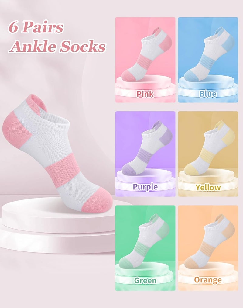 Darller 6 Pairs Ankle Socks for Women - Lightweight Low Cut No Show Casual Cotton Socks Breathable - Image 2